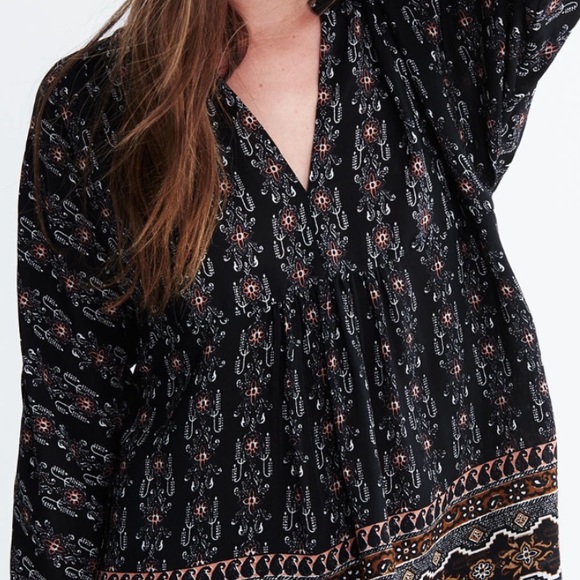Madewell Lace-up Dress in Burnished Floral - Picture 2 of 2